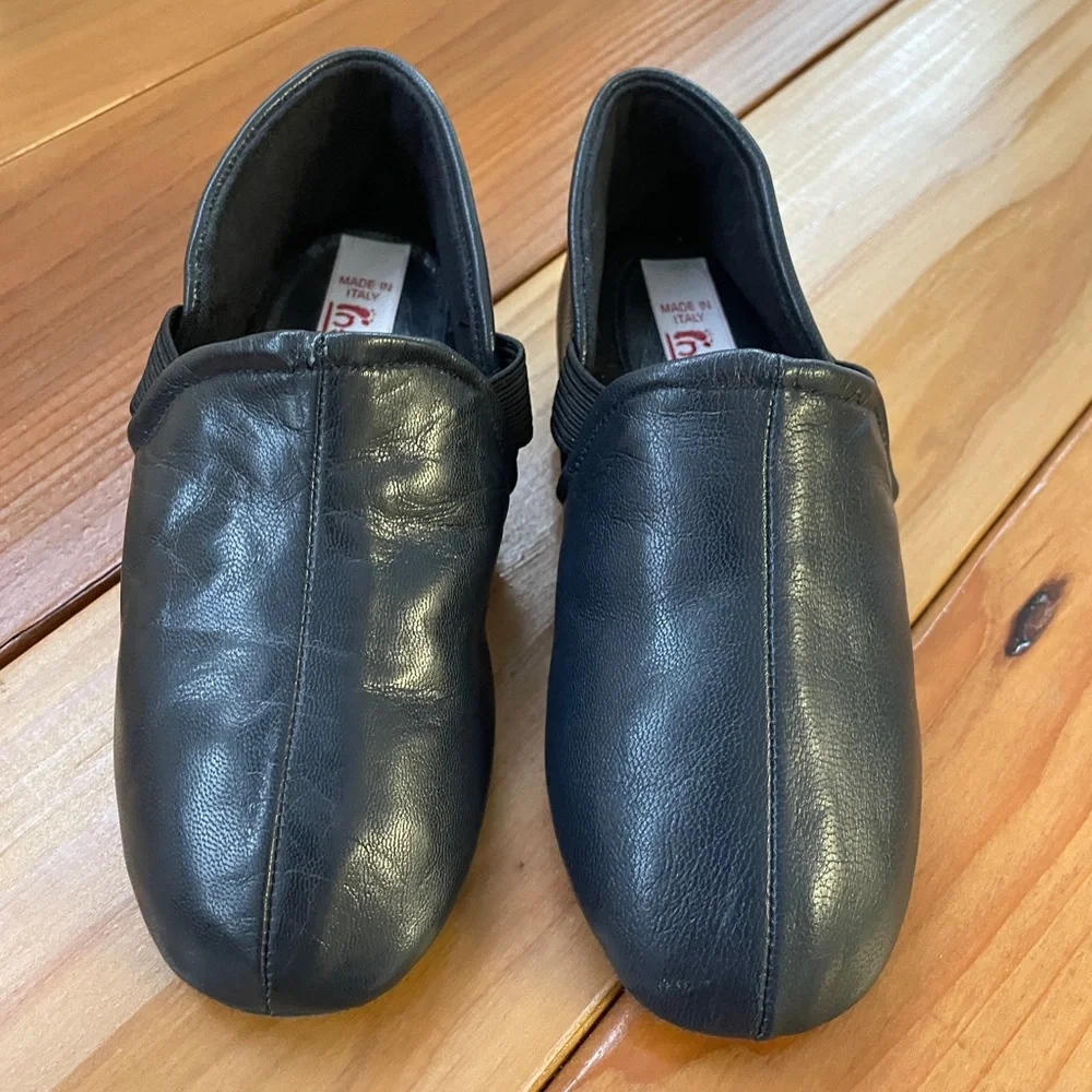 Kids Black Leather Shoes, 39